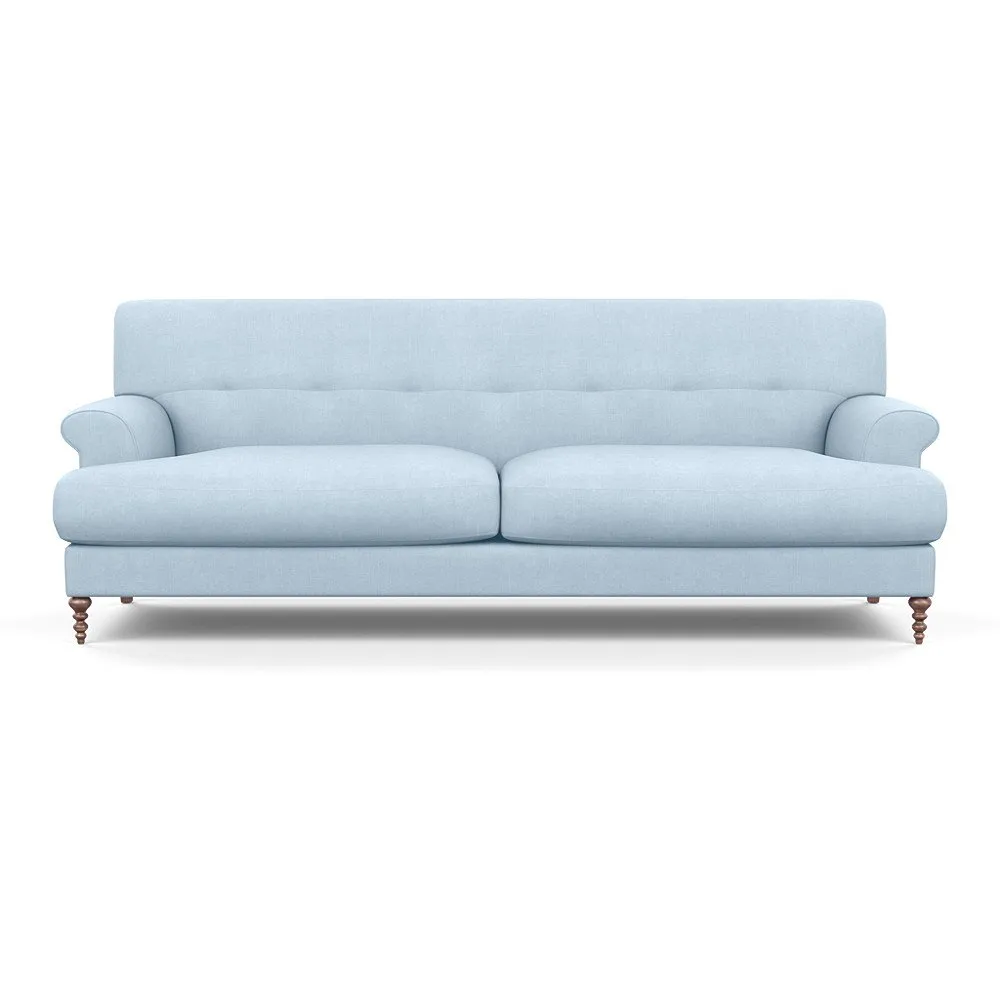 Scp Oscar 3 Seater Formal Sofa Capelo Linen-Cotton Sea Shanty Walnut Feet 1