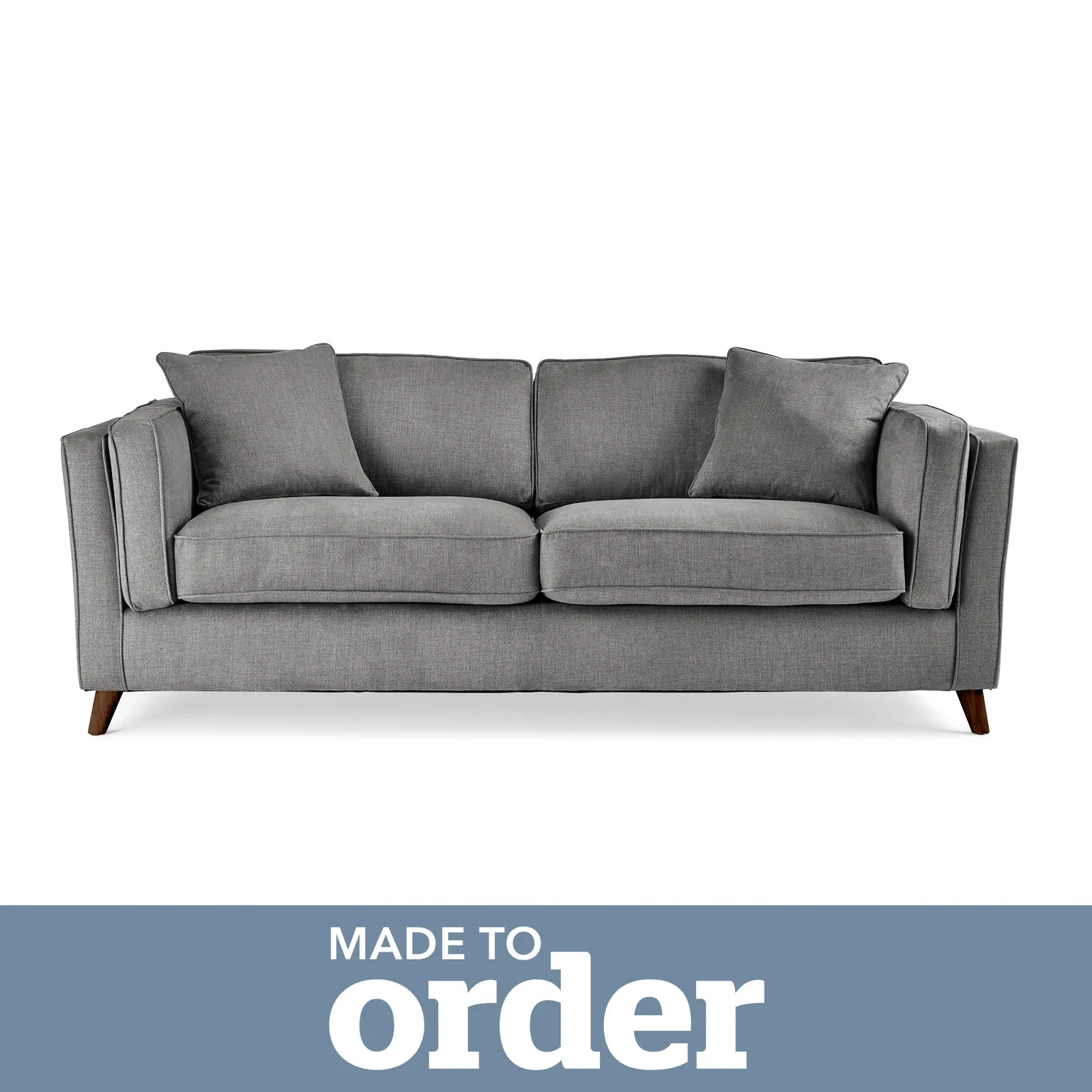 Arabella 3 Seater Sofa Brushed Plain Fabric Brushed Plain Graphite