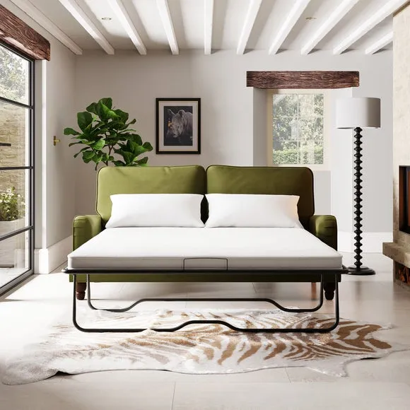 Beatrice Matte Velvet 3 Seater Double Sofa Bed 4