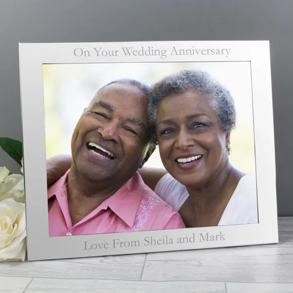Personalised Landscape Silver Photo Frame 2