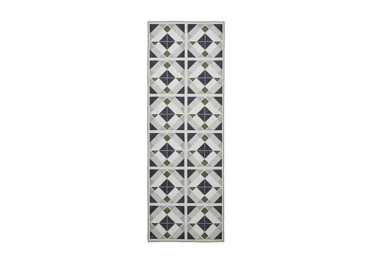 Kukini Washable Runner - 76cm-x-150cm - Grey Green