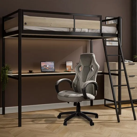 X Rocker Living Denver High Sleeper Bed with App Controlled LED Lights
