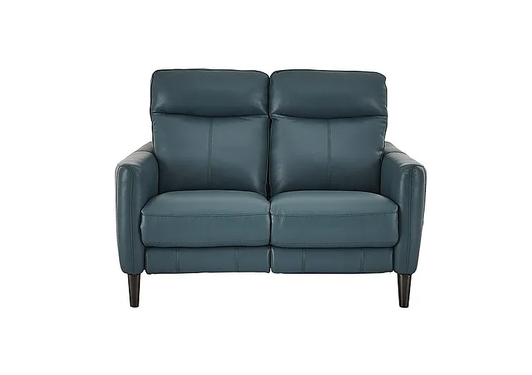 Compact Collection Petit 2 Seater Leather Sofa - BV Lake Green