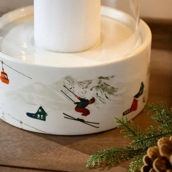 Alpine Scene Hurricane Candle Holder 2