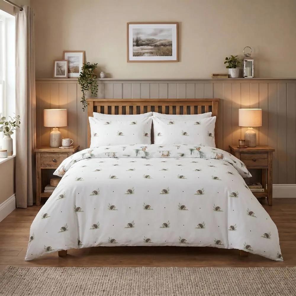 Rapport Home Woodland Winter Christmas Reversible Duvet Cover Set with Pillowcases 4