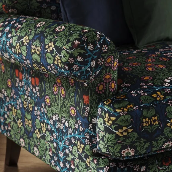 Jolene William Morris Blackthorn Print Velvet 2 Seater Sofa 4