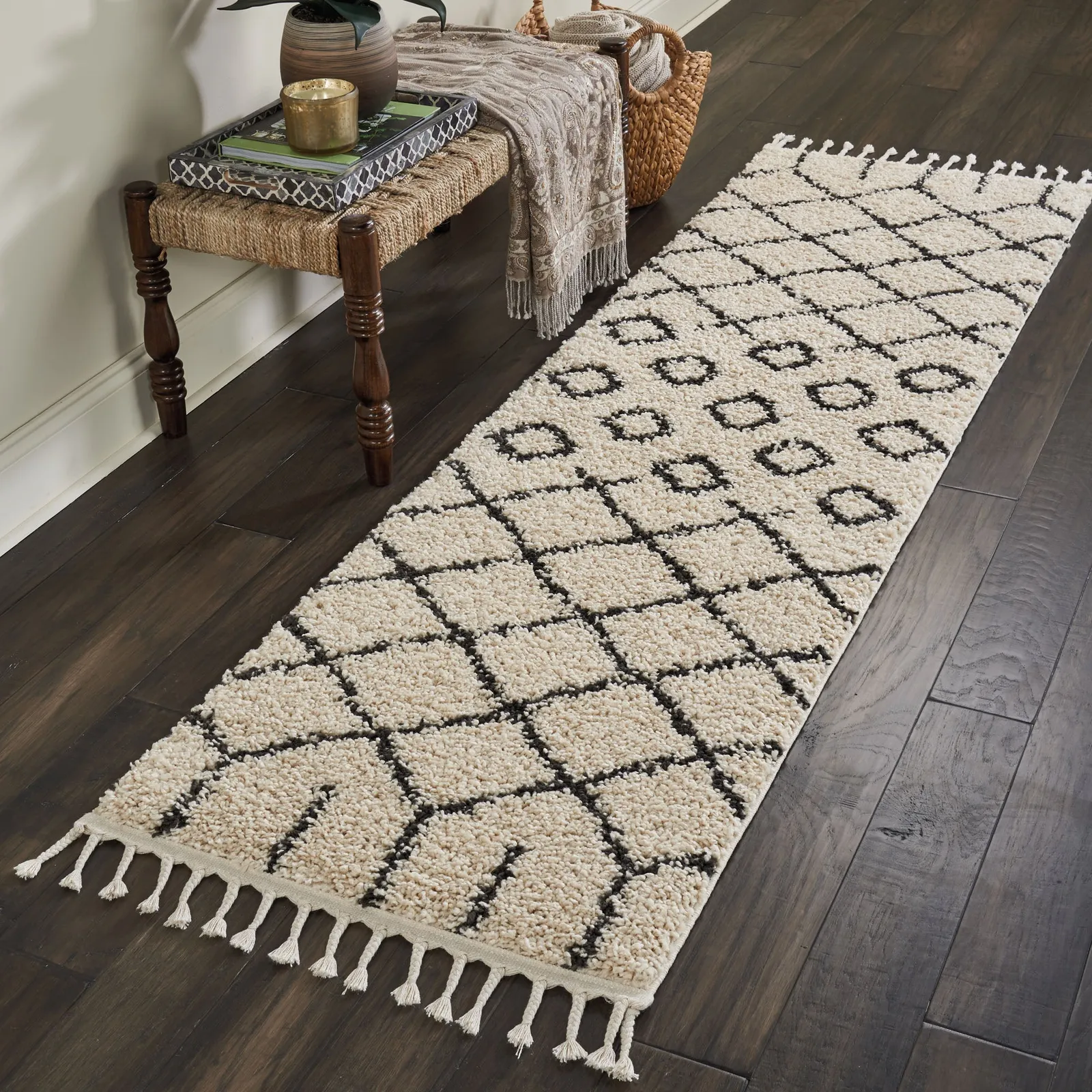 Moroccan 1 Shaggy Rug Natural