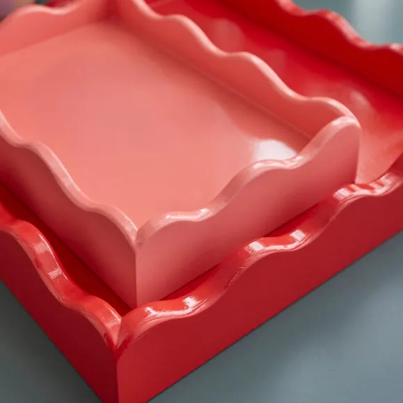 Sophie Robinson Set of 2 Wavy Edge Trays 2