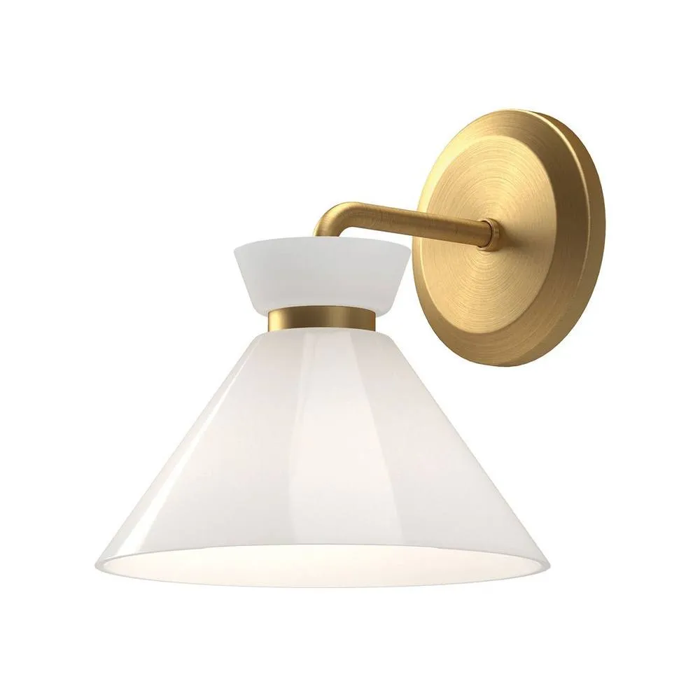 Netlighting Alora Mood Halston Dome Wall Lamp Contemporary Brushed Gold 1x E14