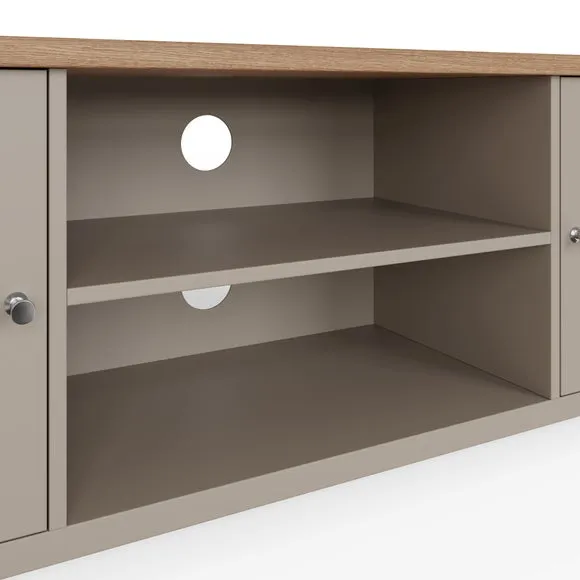 Lancaster TV Unit, Grey and Oak for TVs up to 55" 6