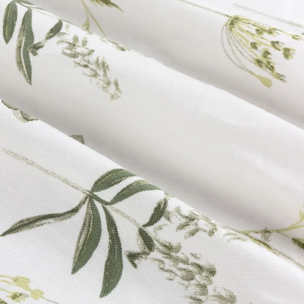 Wylder Meadow 100% Cotton Floral Eyelet Curtain Pair in White 6