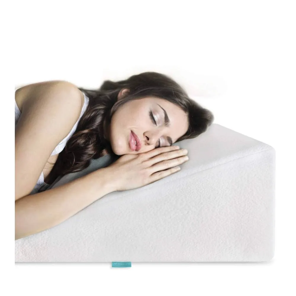 ILFD Group Ltd Bed Wedge Pillow Gel Memory Foam Top in White | Size: Single