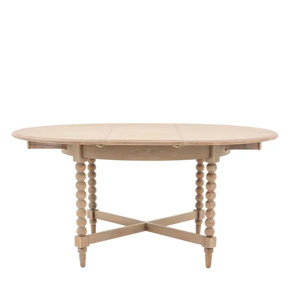 Cedar and Sage Boden 4-6 Seater Round Extendable Dining Table 6