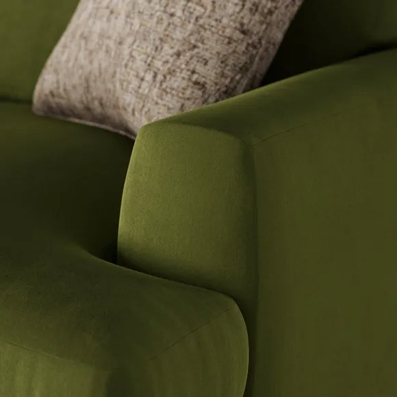 Lawson Matte Plush Velvet Snuggle Chair 5