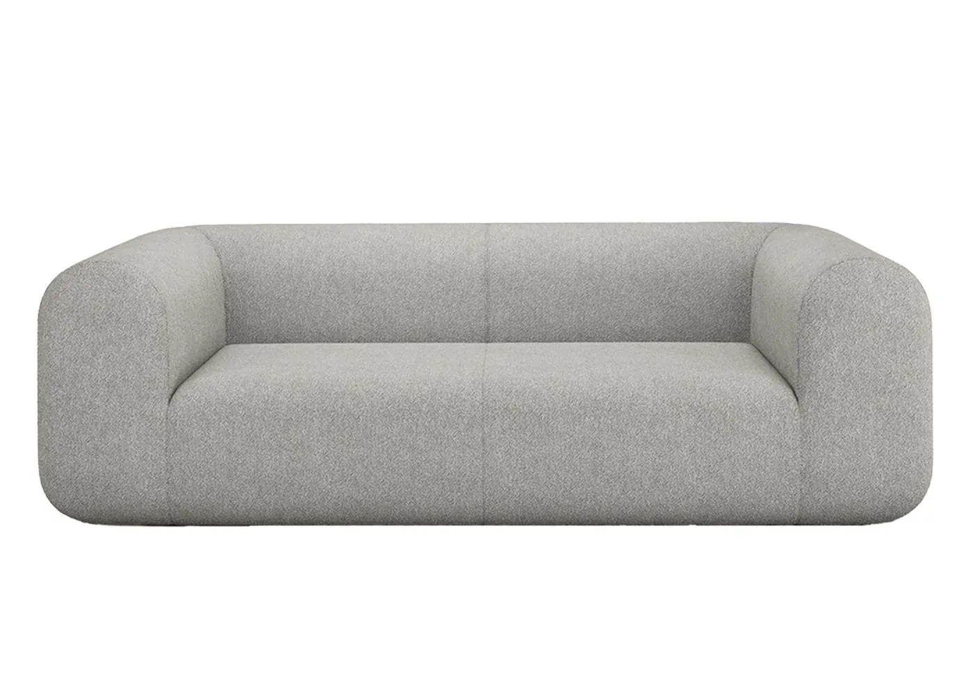 Tom Dixon Plump 2.5 Seater Sofa Config 1 Alpine 01 Black Legs 1