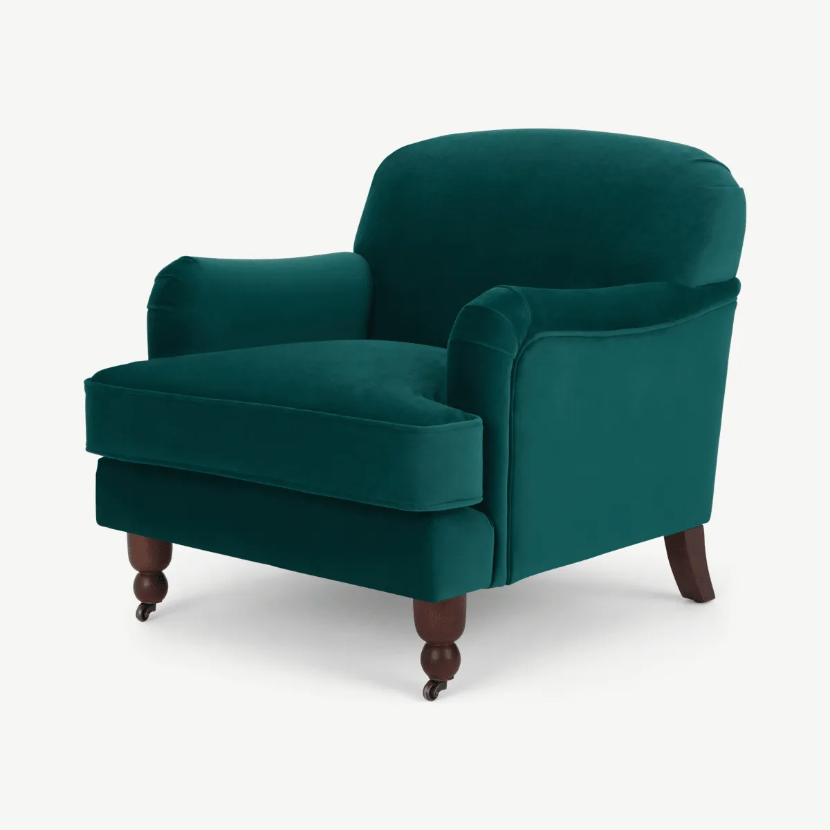 Orson Small Armchair, Velvet Seafoam Blue
