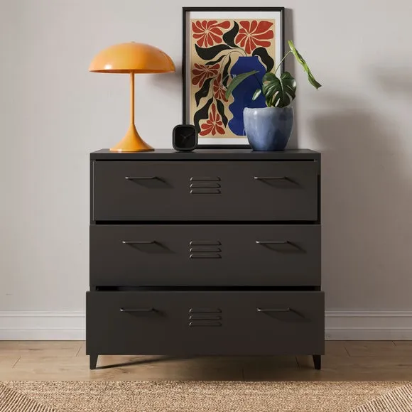 Helga Metal 3 Drawer Chest 2