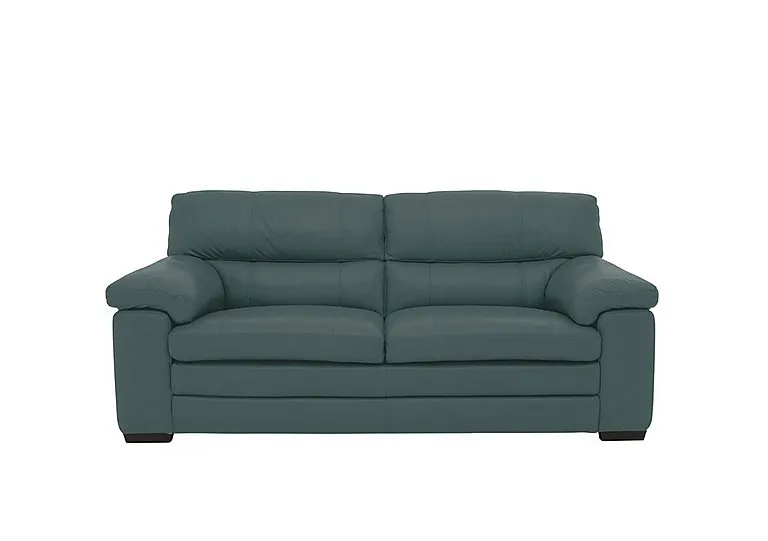 Cozee Leather 2.5 Seater Sofa - BV Lake Green