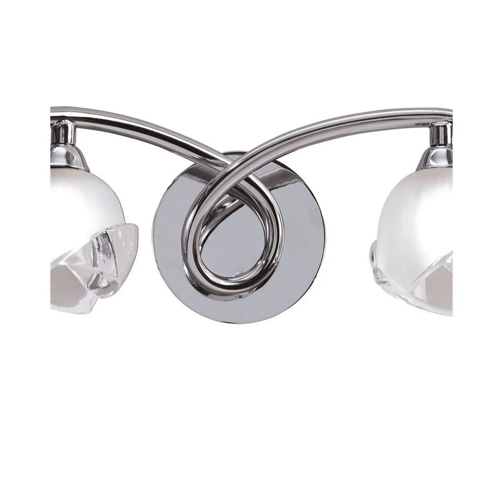 Netlighting Fragma Wall Lamp Switched 2 Light G9 Polished Chrome in Grey 3