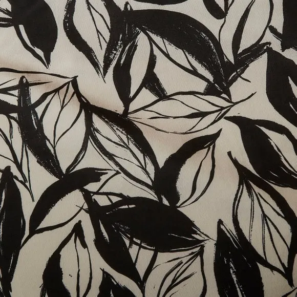 Sketched Leaf 144 Thread Count 100% Cotton Reversible Duvet Cover & Pillowcase Set 6