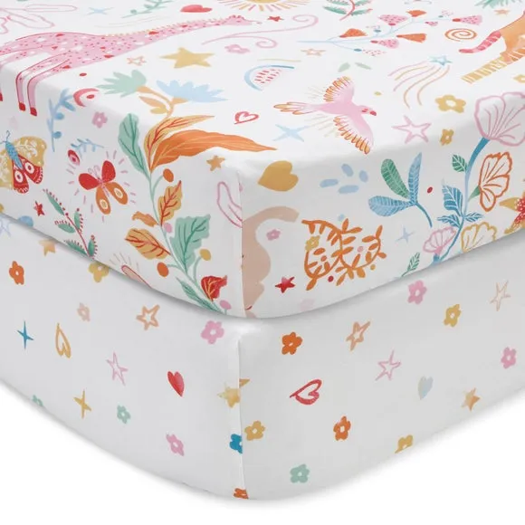Set of 2 Jungle Fun Fitted Bed Sheets 3