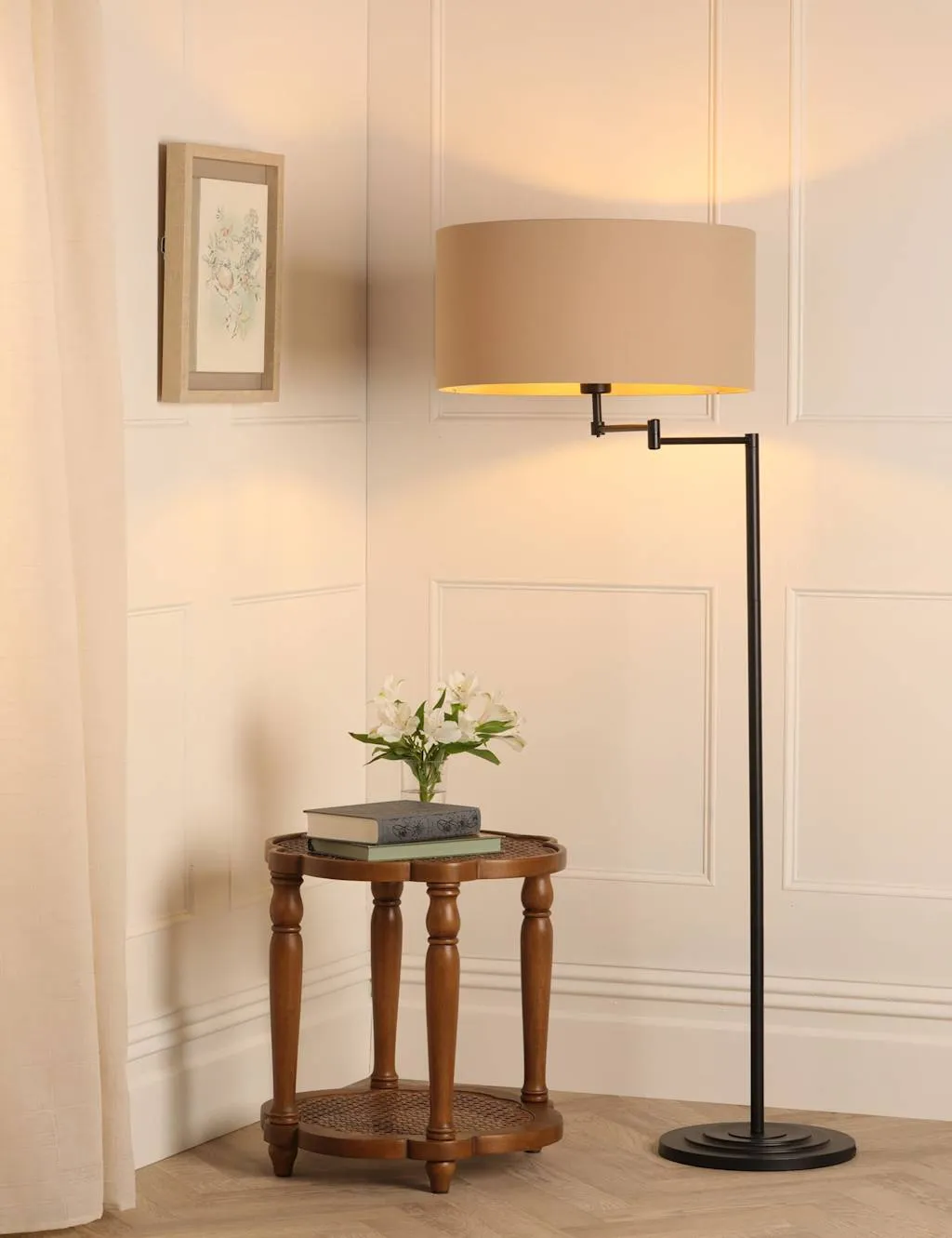 Laura Ashley Marlowe Floor Lamp Black