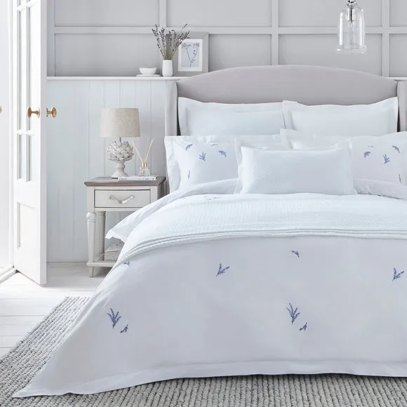 Dorma Ashmore Lavender 100% Cotton Duvet Cover and Pillowcase Set 3