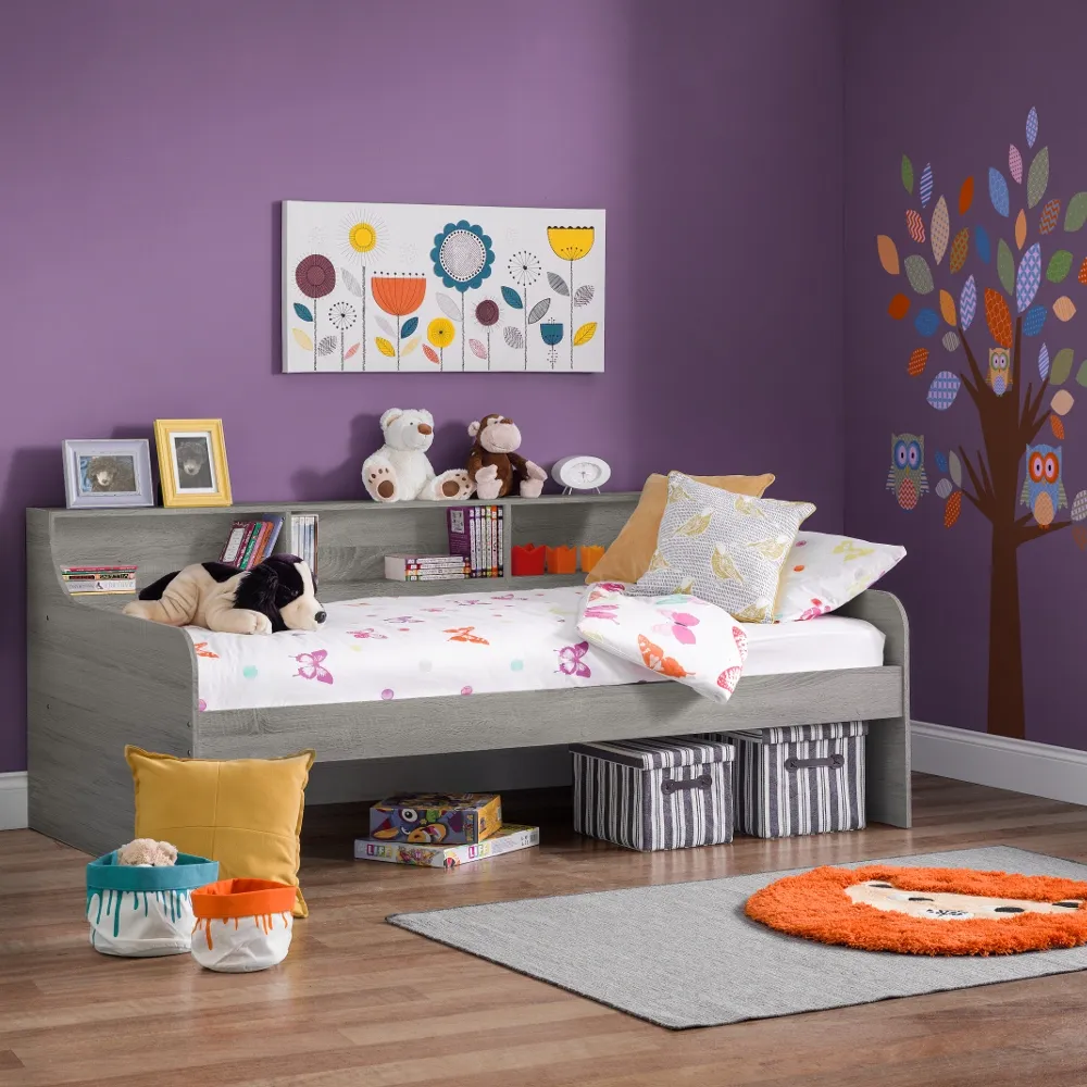 Grace - Single - Day Bed - Grey - Wood - 3ft - Happy Beds 1