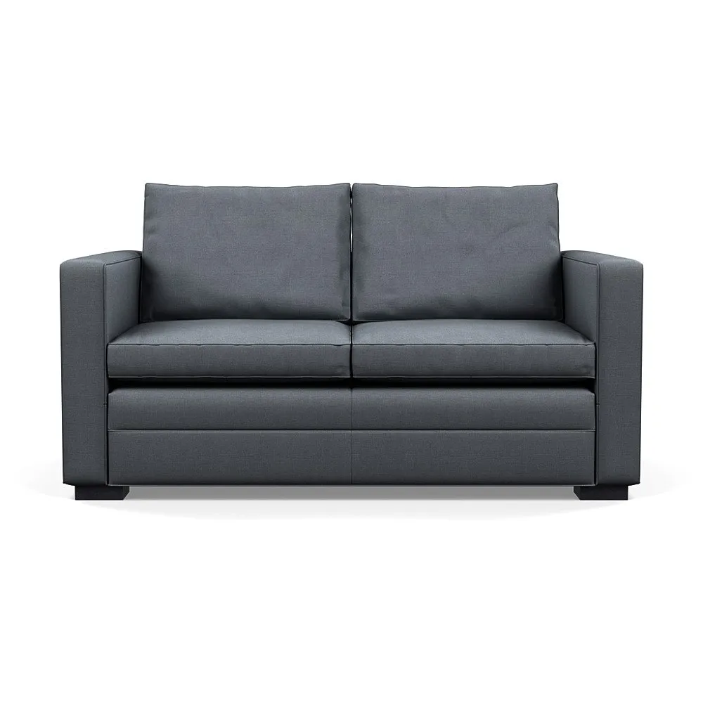 Heal's Palermo 2 Seater Sofa Siena Cotton Shale Grey Black Feet