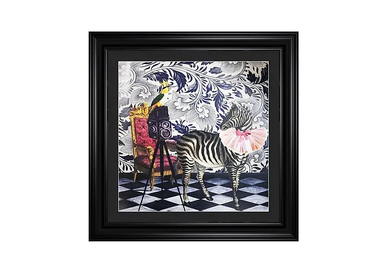 Zebra Picture Time Framed Art