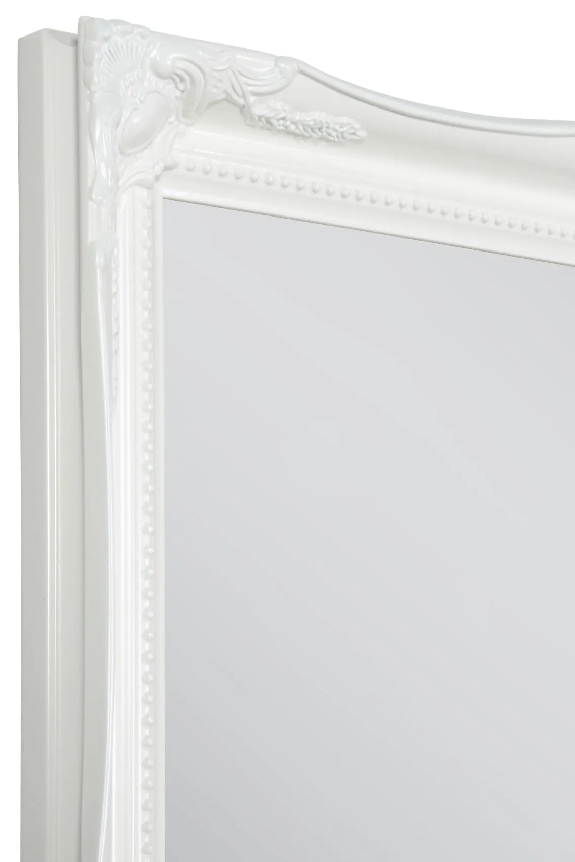 MirrorOutlet Fraser White Small Beaded Mirror 61cm x 51cm 4
