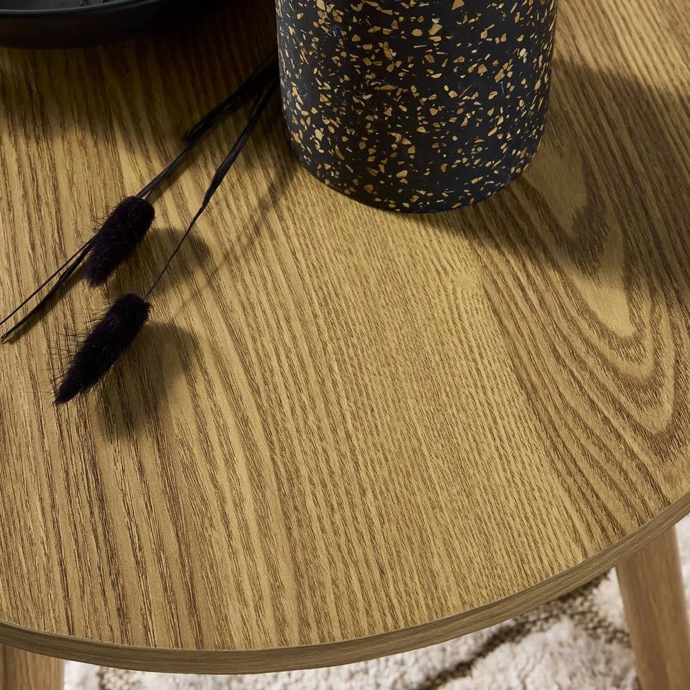 sweeek Pair of nesting coffee tables with wood effect in Light Brown 5