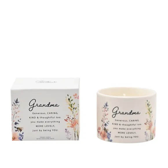 The Cottage Garden Ceramic Candle 100g Grandma, Multi 2