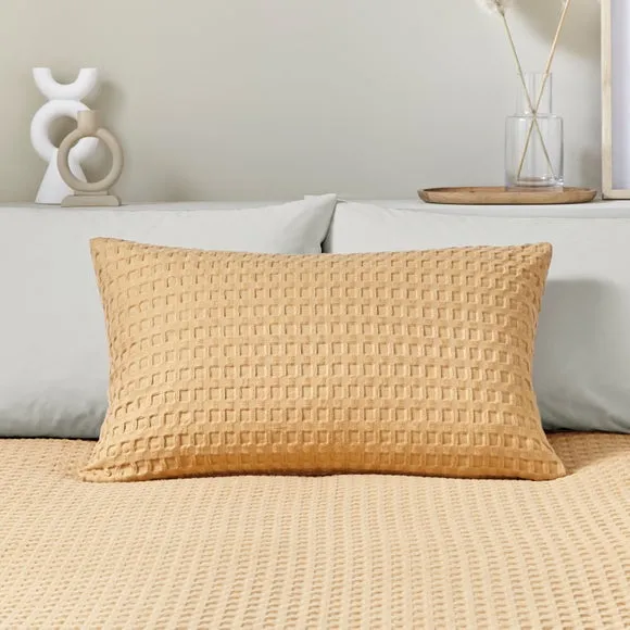 Emerson Waffle Duvet Cover and Pillowcase Set 2