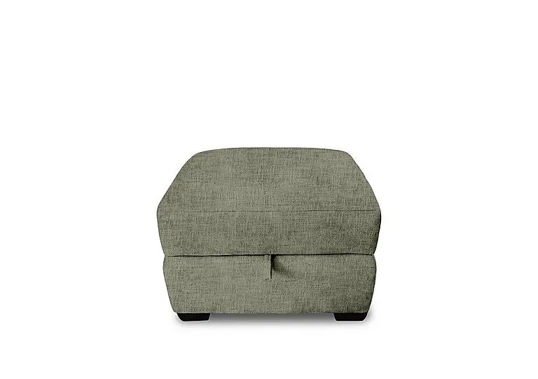 Echo Fabric Storage Footstool - Olive Green