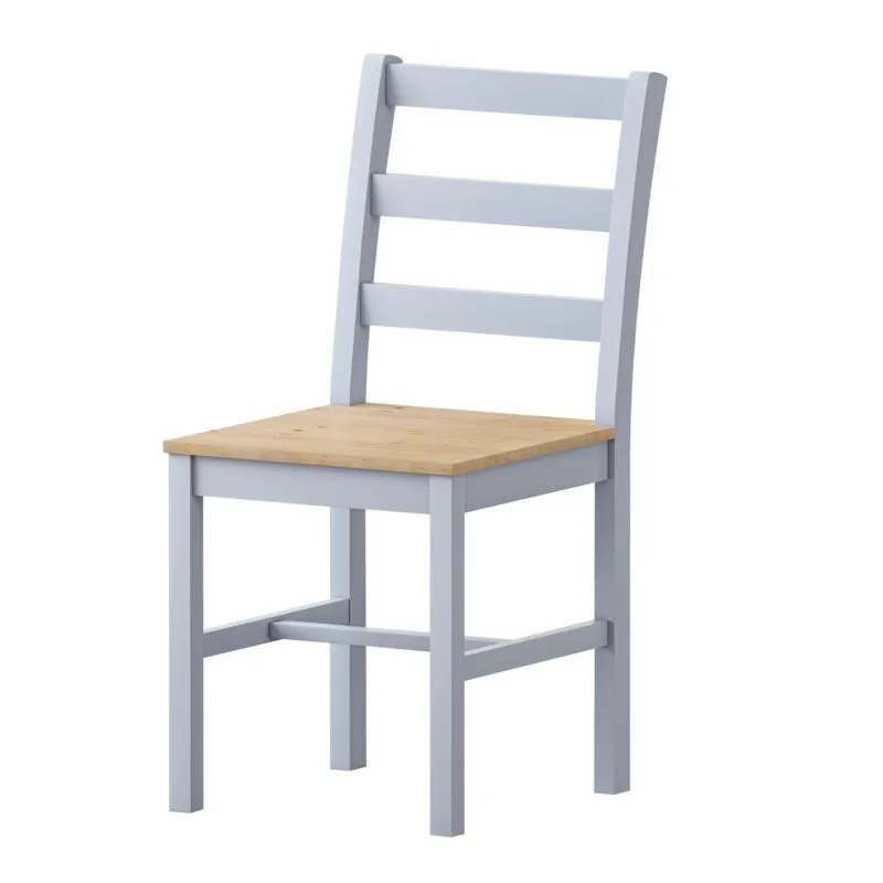 Comfy Living Ltd 5 Piece Wooden Dining Set Grey With Natural Tabletop 2