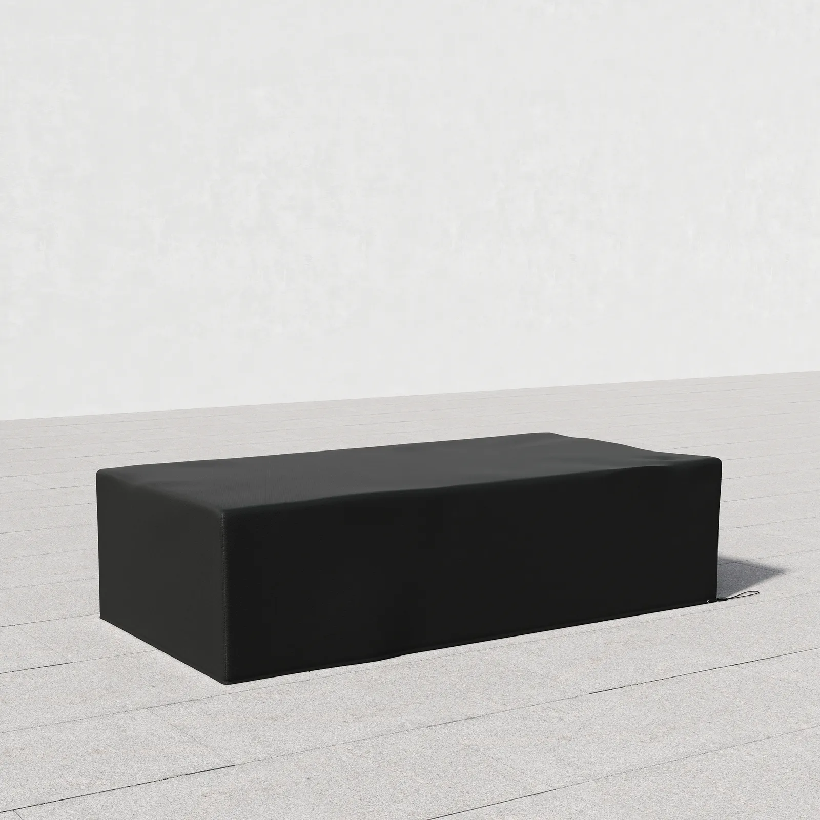 600D Tough Canvas Waterproof Outdoor Coffee Table Covers in Black