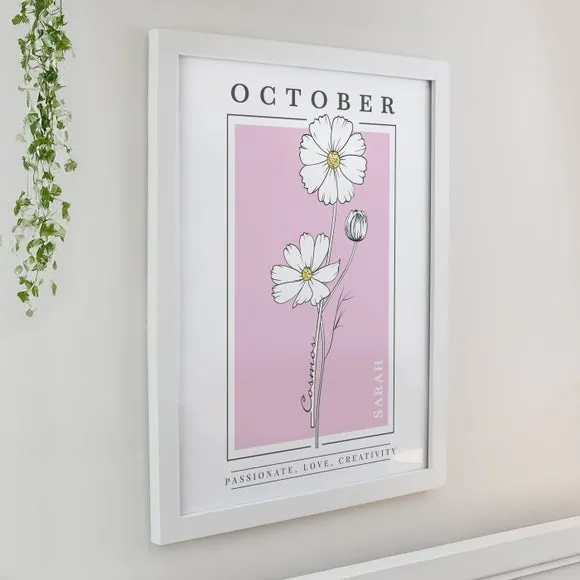 Personalised Birth Flower Poster Frame 1