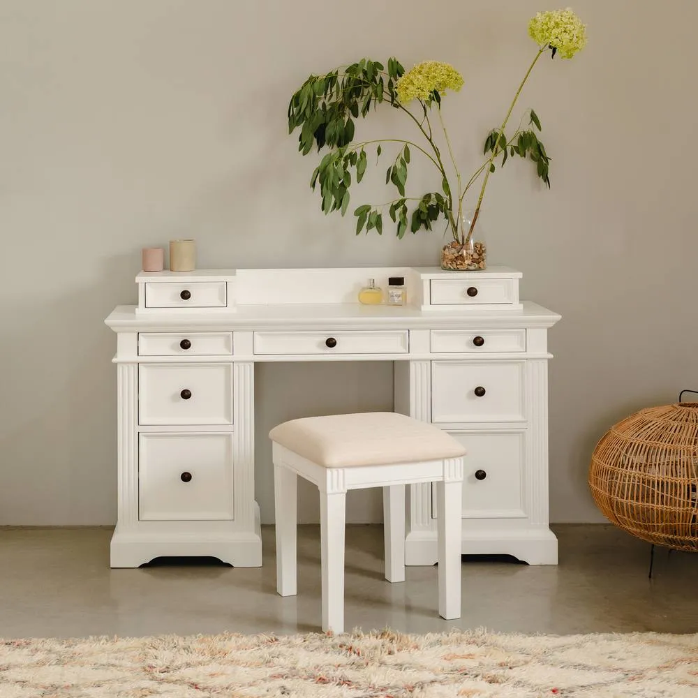 Statement Furniture Gainsborough Dressing Table with Extension Drawers in White 2