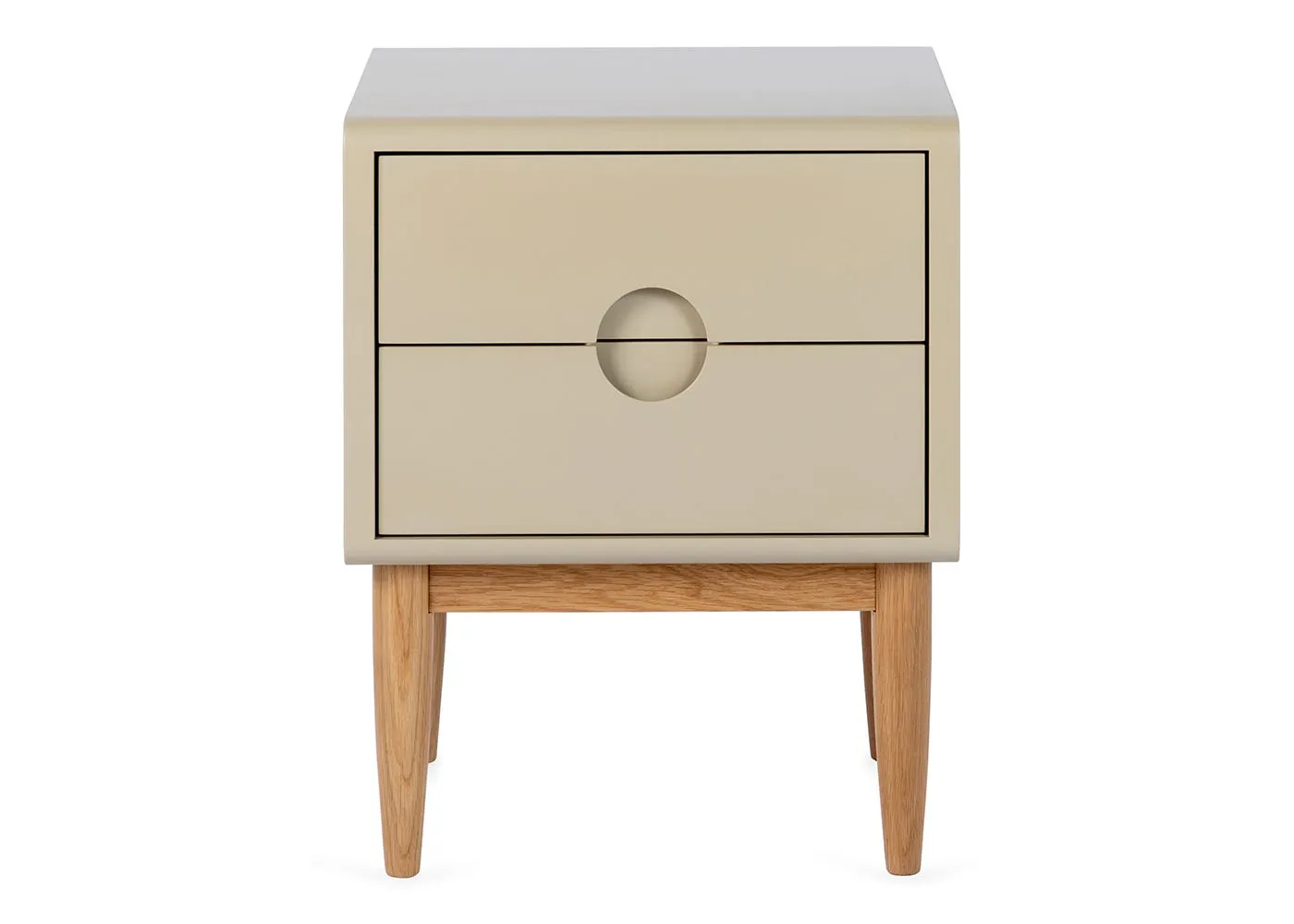 Heal's Amira Bedside Table Painted Oatmeal