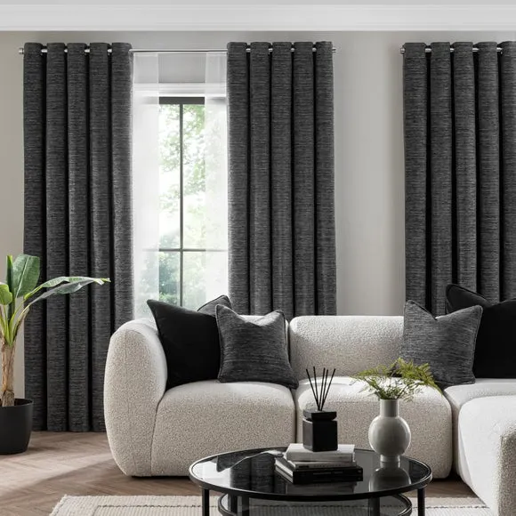 Hemmingway Chenille Eyelet Curtains 2