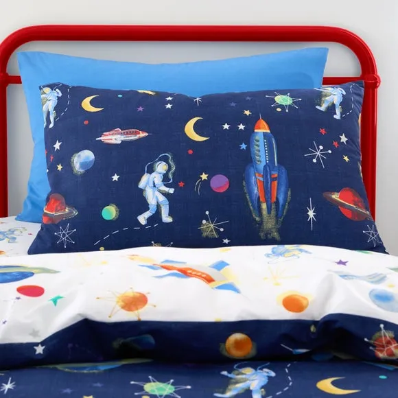 Space 100% Cotton Reversible Duvet Cover and Pillowcase Set 2