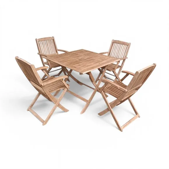 London Square Folding Outdoor Dining Set 2