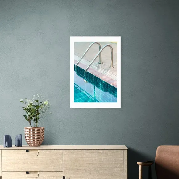 East End Prints Vintage Swimming Pool Print by Honey Island Studio