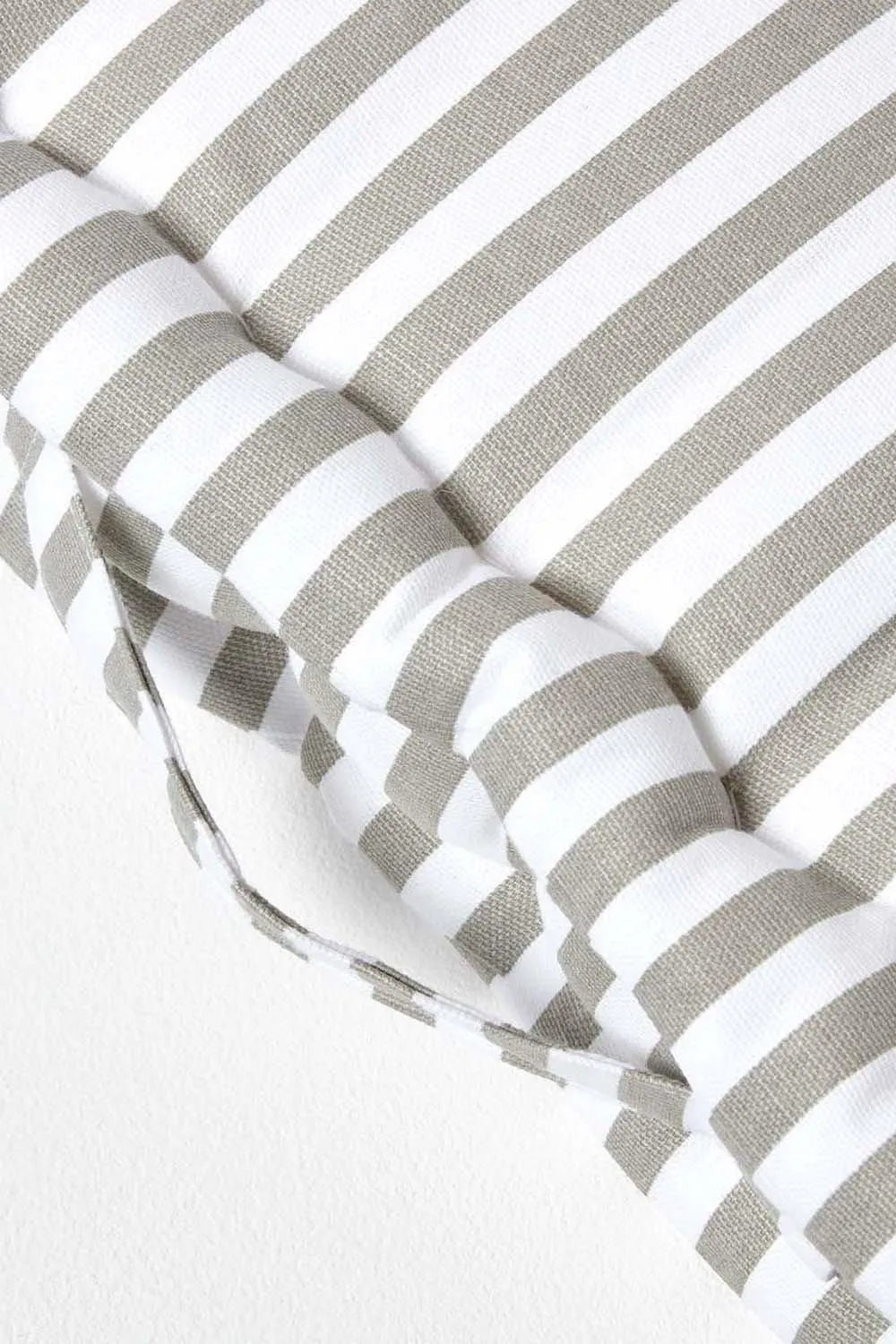 Homescapes Cotton Thin Stripe Floor Cushion in Light Grey 4