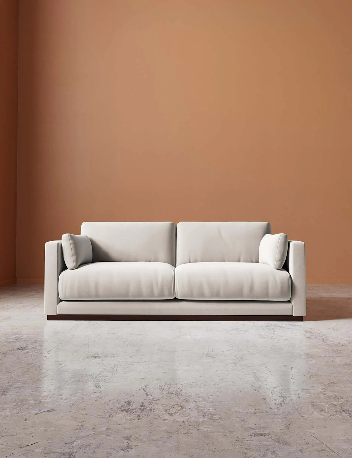 Swoon Crushed Velvet 2 Seater Sofa Cream