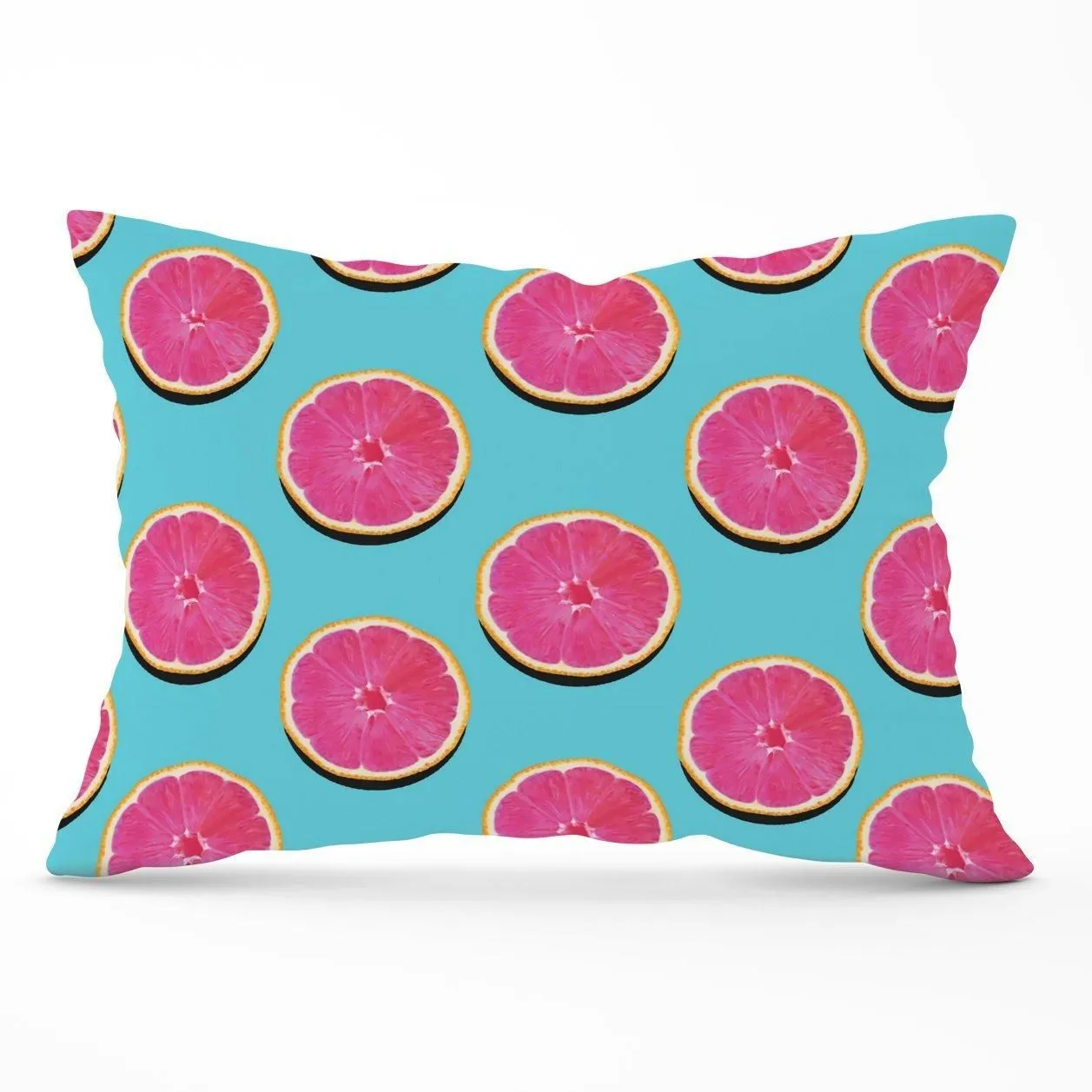 Warren Reed - Designer Fruity Pattern Of Pink Grapefruit Cushions