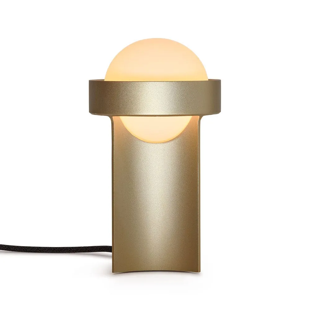 Tala Loop Table Lamp Gold Small with Sphere III Bulb 2