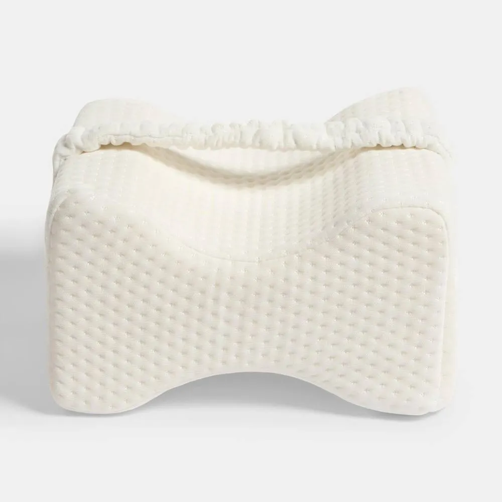 Kelvenix Knee Pillow Memory Foam Leg Cushion in White
