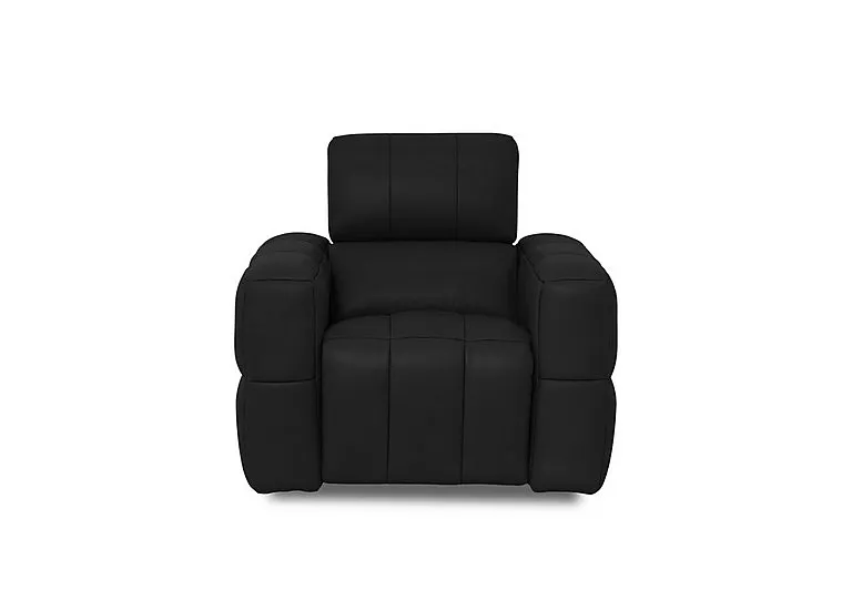 Cube Leather Power Recliner Chair with Power Headrest